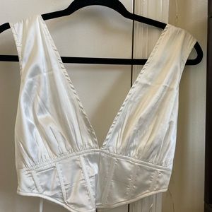 Silk corset top